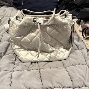 Silver Quilted Women's Bag